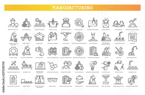 Factory icons. Factory Building. Vector flat icons