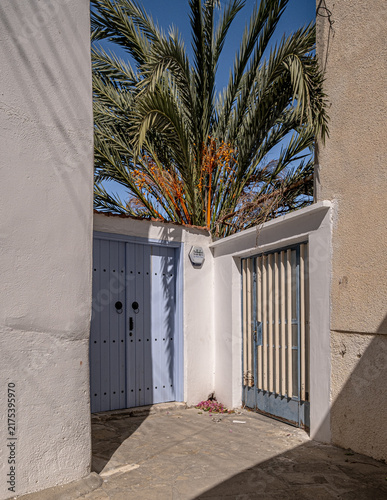 Street views of Kalavasos, a small, charming traditional village located in a valley and  mountains on both sides,  6 km north of Zygi village, Larnaka District, Cyprus  