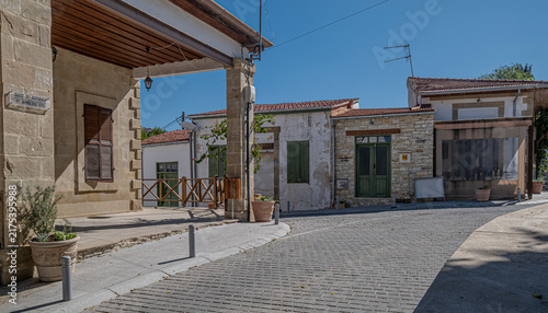 Street views of Kalavasos, a small, charming traditional village located in a valley and  mountains on both sides,  6 km north of Zygi village, Larnaka District, Cyprus  