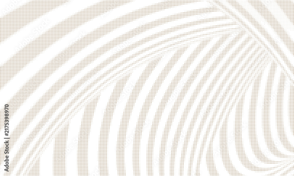 Naklejka premium Abstract Beige Halftone Pattern Background With Curved Lines And Minimal Modern Texture. eps10