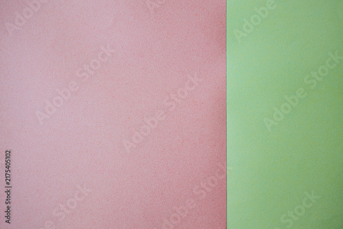 Cuadro en lienzo Pink and green textured paper sheets arranged side by side, showcasing a smooth