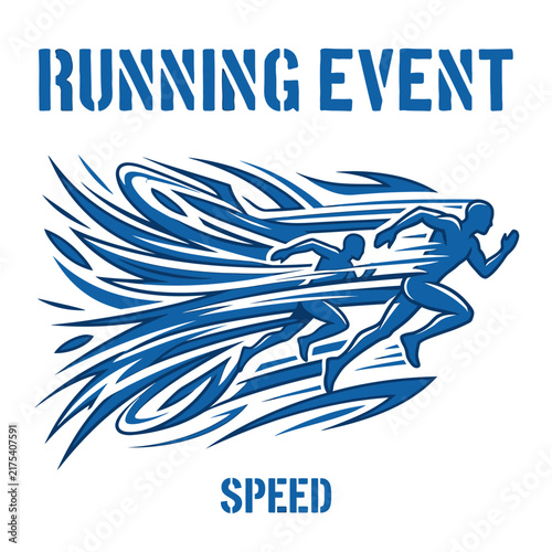 Dynamic Runners Competing In A Thrilling Speed Event Illustration