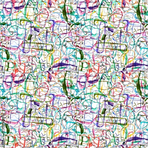 Abstract seamless pattern, colorful graphic illustration