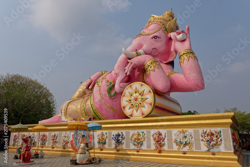 Принти на полотні wat saman rattanaram, ganesha, ganesh, pink ganesha, reclining ganesha, giant ga