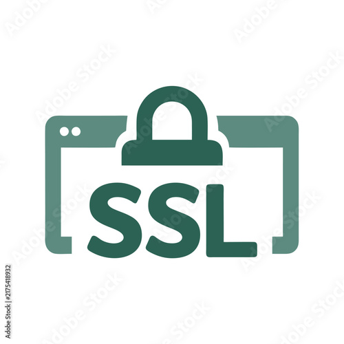 SSL Security Padlock Icon with Browser Window