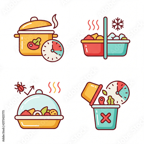 Food Safety and Hygiene Icon Set