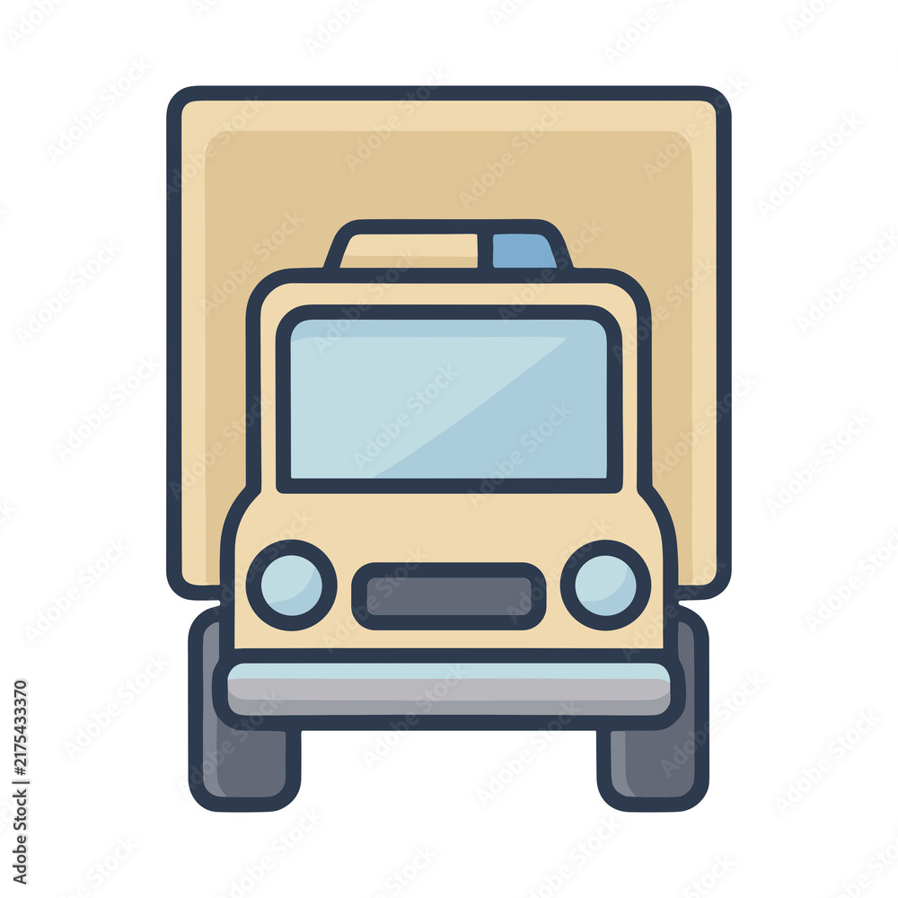 Fototapeta premium Illustration of a delivery truck