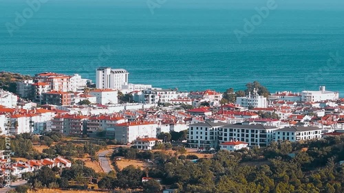 Panoramic View of Sarimsakli Beach and Aegean Sea near Ayvalik