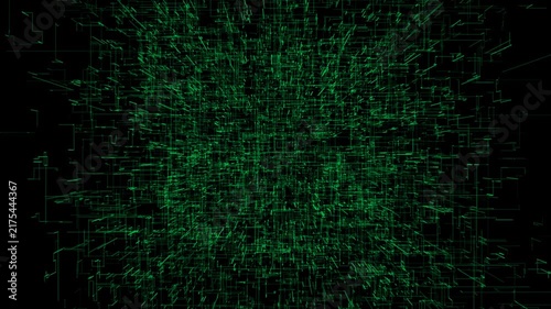 Animated background with green neon lines