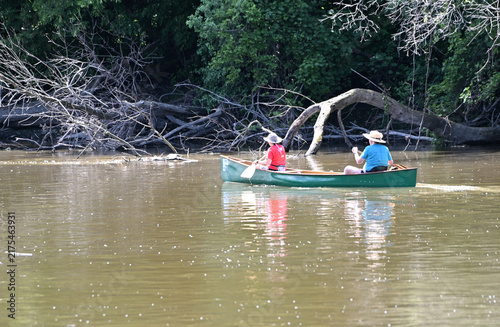 Unidentified Couple in Canoe