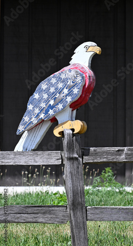 Patriotic Eagle Yard Art