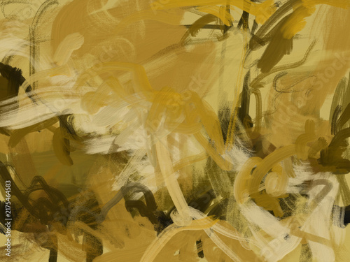 Bild auf Leinwand Textured yellow-green grunge digital painted background