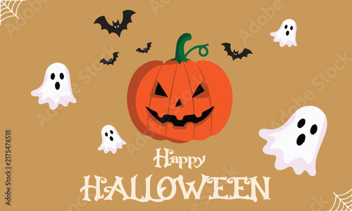 halloween background with pumpkins
