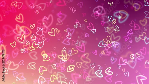 Animated Valentine Soft Pink Hearts Background