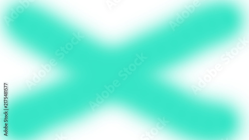 Glowing turquoise X-shaped cross element with soft blur effect isolated on a transparent background. Cyan neon mark, abstract light overlay, symbol, or design accent for modern graphic projects.