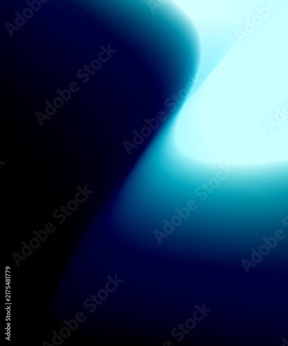 ABSTRACT FLUID BLUE GRADIENT BACKGROUND. MODERN DARK NEON CYAN WAVY LIQUID SHAPES FOR MOBILE PHONE WALLPAPER, TECH UI UX DESIGN, BANNER, PRESENTATION, DIGITAL ART, BACKGROUND ILLUSTRATION