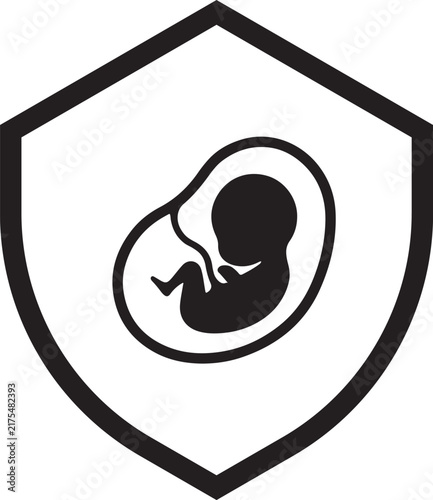 Embryo Fetus Protection Shield Icon