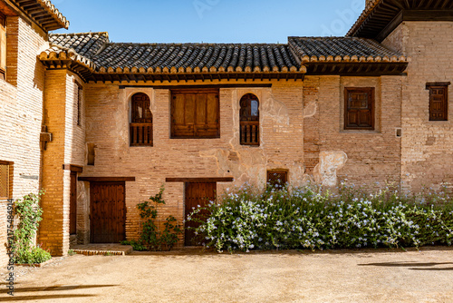 historic Nasrid Houses located within the El Partal zone of the Alhambra palace complex in Granada, Spain