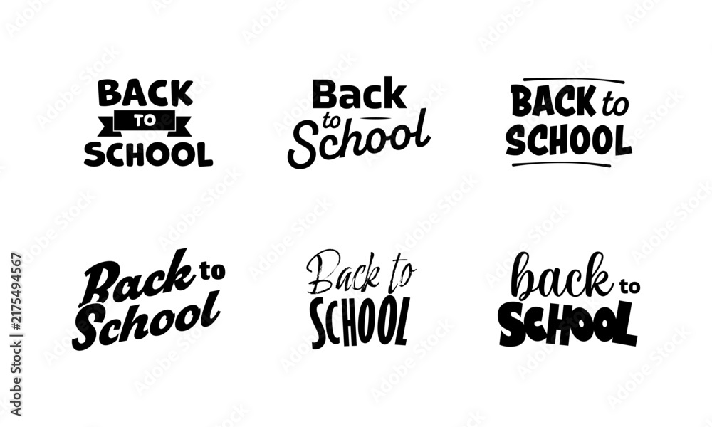 Obraz premium Back to School Typography Collection