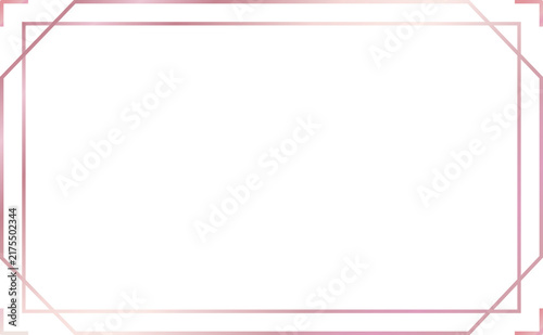 Pink Gold Vintage Border