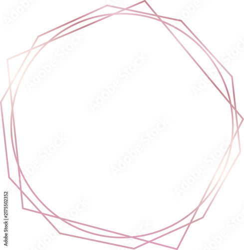 Rose Gold Gradient Line Framework