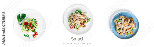 Tapety artystyczne Caesar salad isolated on a white background.