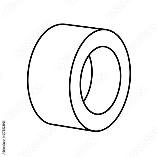 Cylindrical shape outline