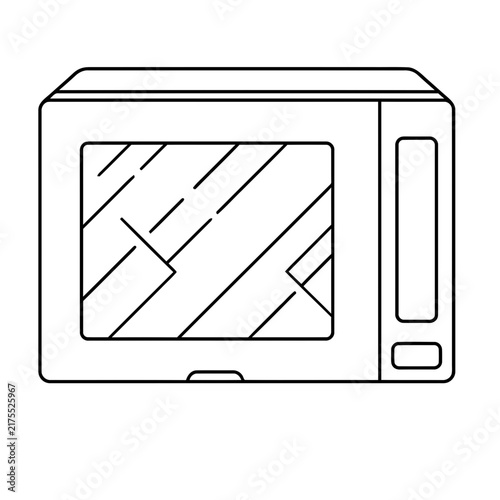 Microwave oven line art