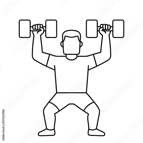 Man lifting dumbbells