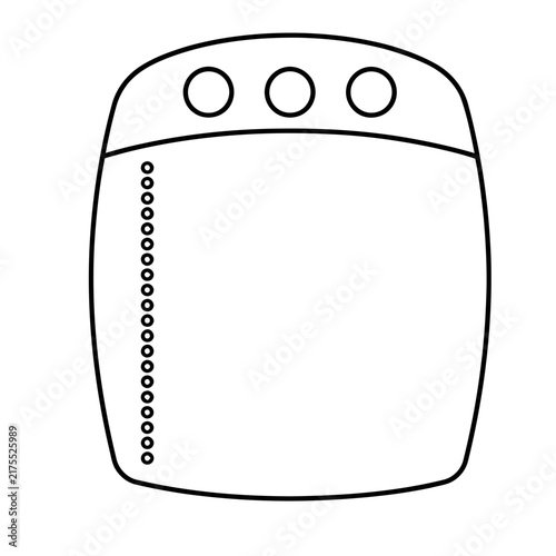 Outline of a device with buttons and lights