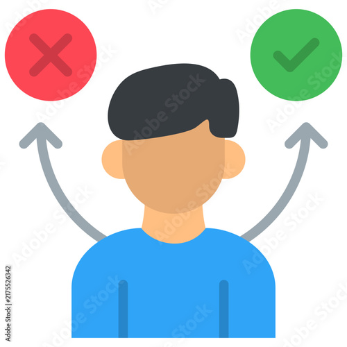 Картината върху платно Decision Making flat icon