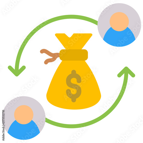 Financial Restructuring flat icon
