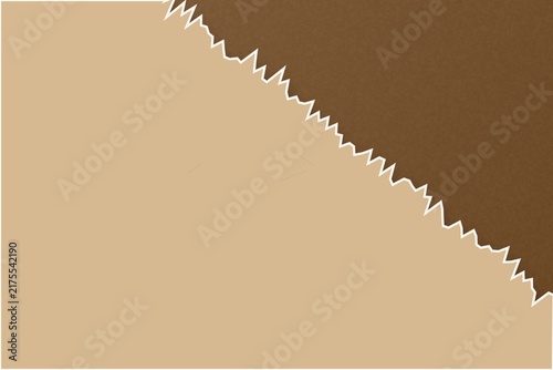 Minimalist background with torn paper effect separating two brown tones.