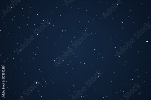 Fotografía Night sky with twinkling stars and soft blue dark gradient background