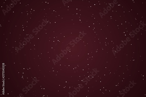 Starlit sky background featuring scattered bright white stars on maroon.