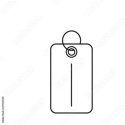 Simple outline of a tag with a line