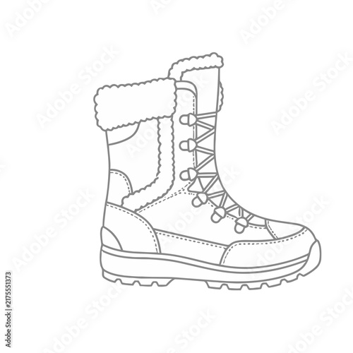 Winter boot outline
