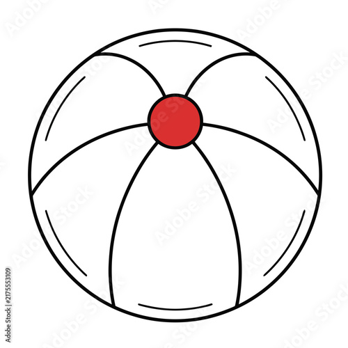 Red and White Ball Illustration