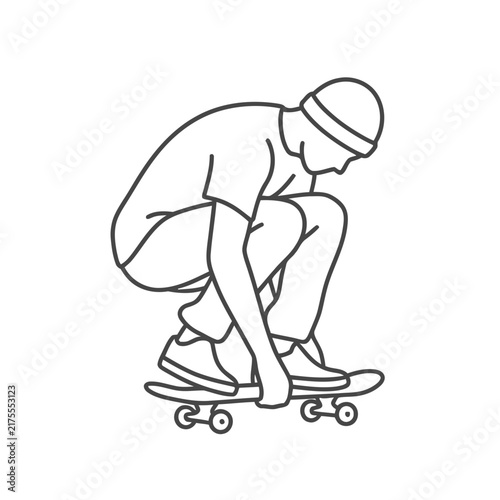Skateboarder performing a trick