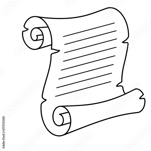 Scroll with lines