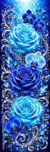Roses and orchids 