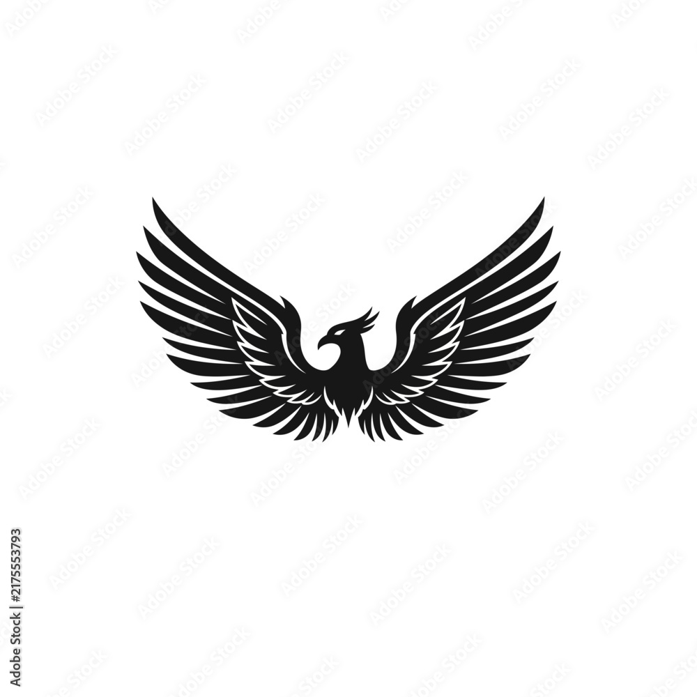 Fototapeta premium Stylized Eagle Bird Logo Isolated