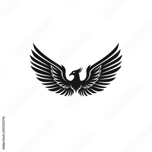 Stylized Eagle Bird Logo Isolated