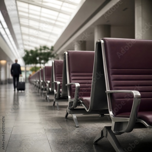 Fototapeta Arrivals hall waiting area