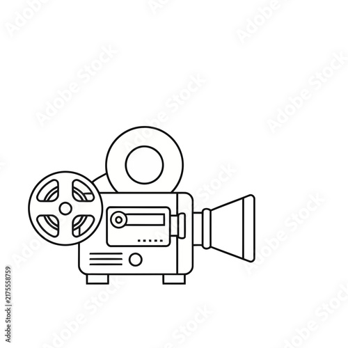 Vintage film projector icon