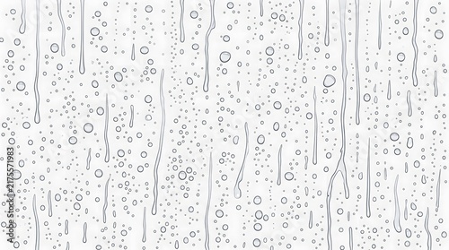 Minimalist Rain Droplets Pattern on Window Glass Texture for Abstract Background Designs