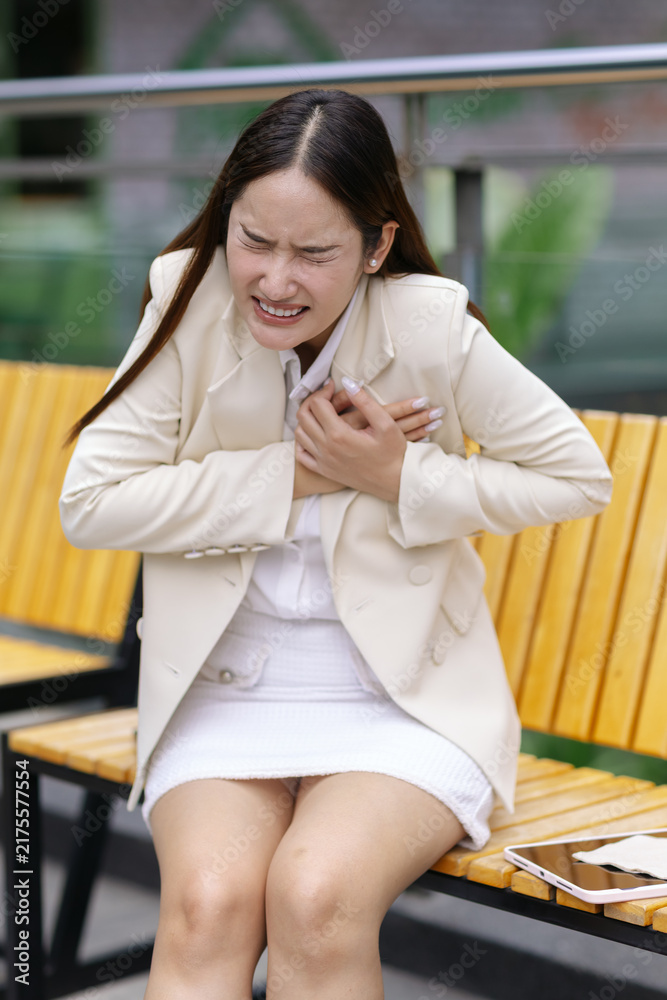Фотография Chest pain concept