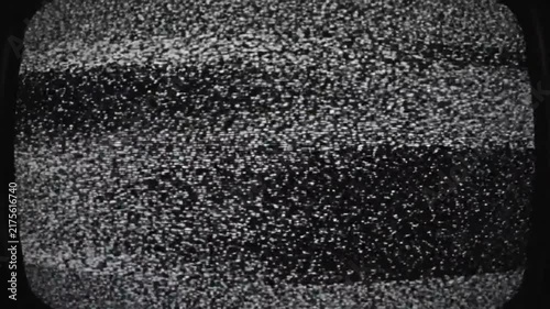 Dense Monochrome Television Static