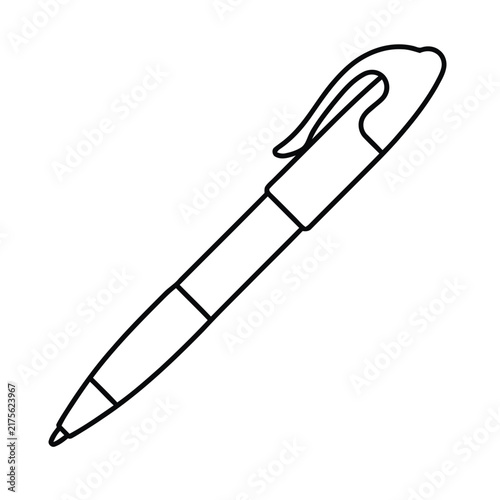 Outline of a pen