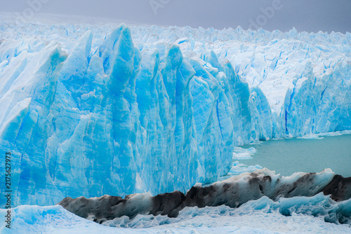 Obraz na plátně Towering blue seracs on the face of a glacier terminus, Patagonia, Argentina